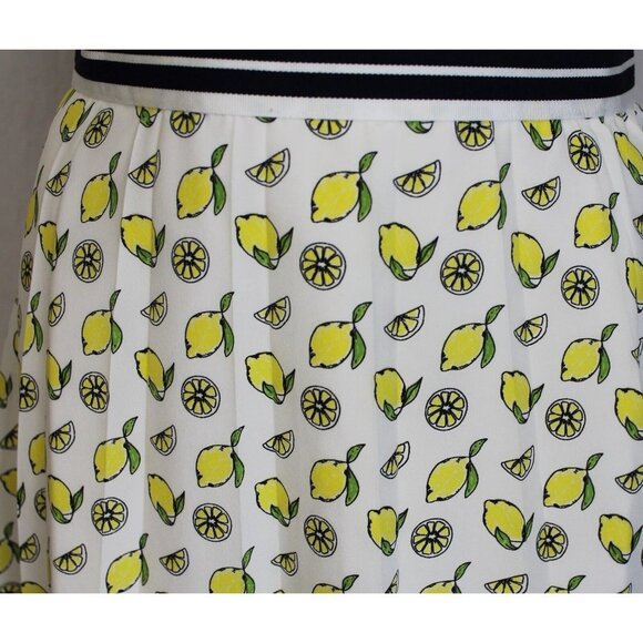 J CREW FACTORY PLEATED SKIRT COLOR LEMON SIZE 0 NEW G5888 - Picture 3 of 4